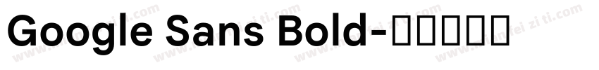 Google Sans Bold字体转换